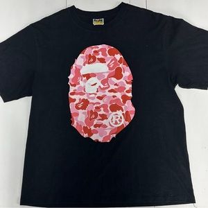 A bathing Ape Pink Head Black XL T-Shirt